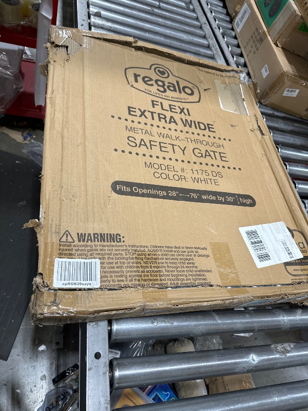 Photo 1 of Regalo 76 Inch Super Wide Configurable Baby Gate, 3-Panel, Includes Wall Mounts and Hardware White