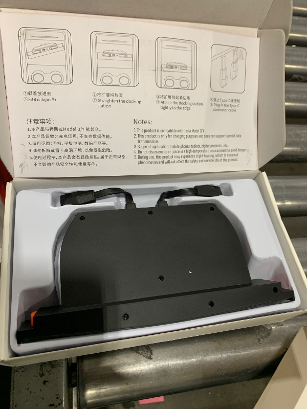Photo 1 of Car USB Hub for Tesla - Fast Charger for Model Y Model 3 Accessories 2024 2023 2022 - Waterproof Multi Port Retractable Docking Station 100% Fit Center Console Model Y (2021-2024) Model 3 (2021-2023)