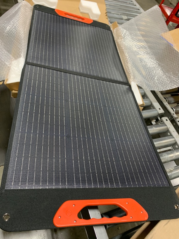 Photo 1 of ZOUPW 200 Watt Portable Solar Panel for Power Station,200W 20V Foldable Solar Charger,QC3.0 USB-C&USB-A Ports 23.5% High Efficiency IP67 Waterproof 4 Kickstands for Camping RV Blackout Outdoor Living