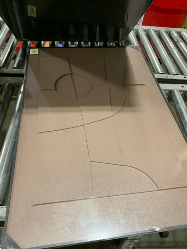 Photo 1 of Large Framed Abstract 3D Textured Wall Art for Living Room, 3-Piece Modern Neutral Artwork for Walls, Geometric Brown White Textured Wall Art Big Size Sandstone Painting Prints for Meeting Room Hallway Home Office 24x36 Inch