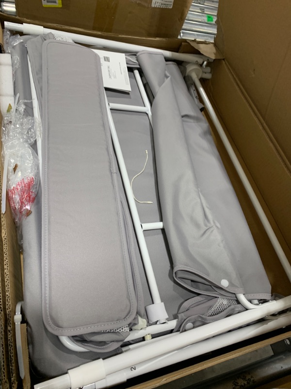 Photo 1 of KUB Baby Portable Diaper Changing Table, Foldable Changing Table for Baby with Wheels, Baby Diaper Changing Station with 3-Level Adjustable Height, Portable Changing Table with Large Organizers Grey