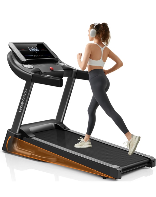 Photo 1 of UMAY Fitness Home Auto Folding 3 Level Incline Treadmill with Pulse Sensors, 3.0 HP Quiet Brushless, 8.7 MPH, 300 lbs Capacity