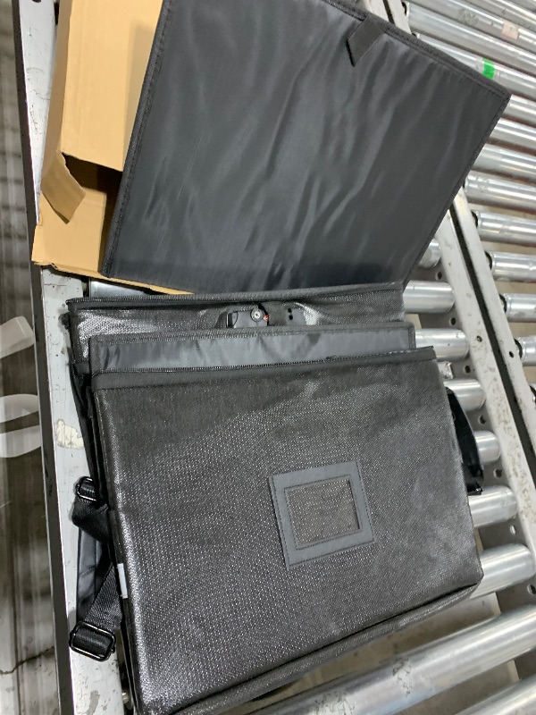 Photo 1 of RHM Fireproof Document Box with Lock, 2 Layer Fire Proof File Box for Documents with Handle, Portable Home Office Fire Safe Document Box for Hanging Letter/Legal Folder/Certificate