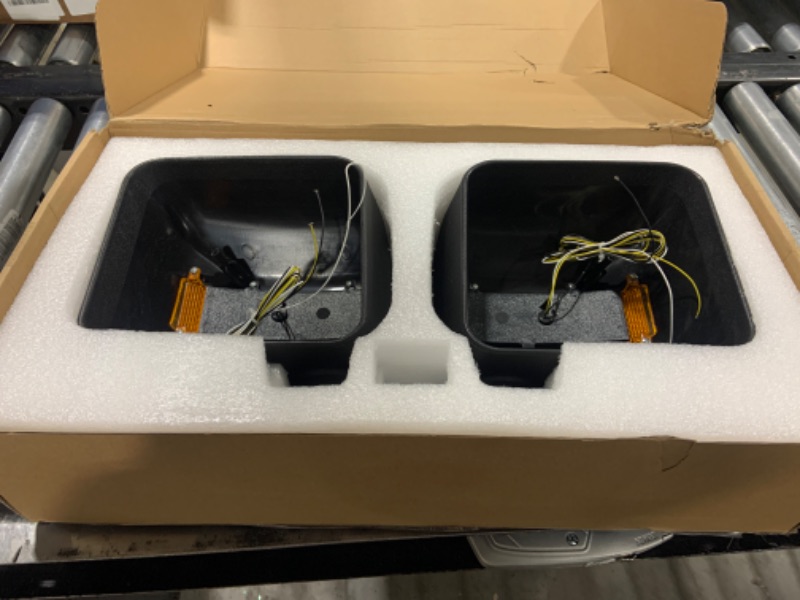 Photo 1 of KMFCDAE LED Side Mirror with Amber Sequential Turn Signal Lights and White Daytime Running Lights Fit for Jeep Wrangler JK JKU 2007-2018 (1 Pair)