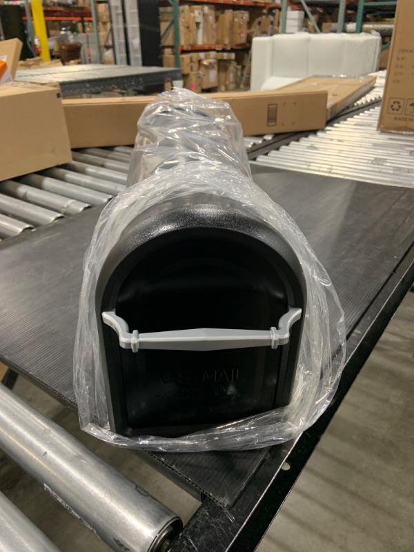 Photo 1 of Architectural Mailboxes Post Mount Black Metal Standard Mailbox