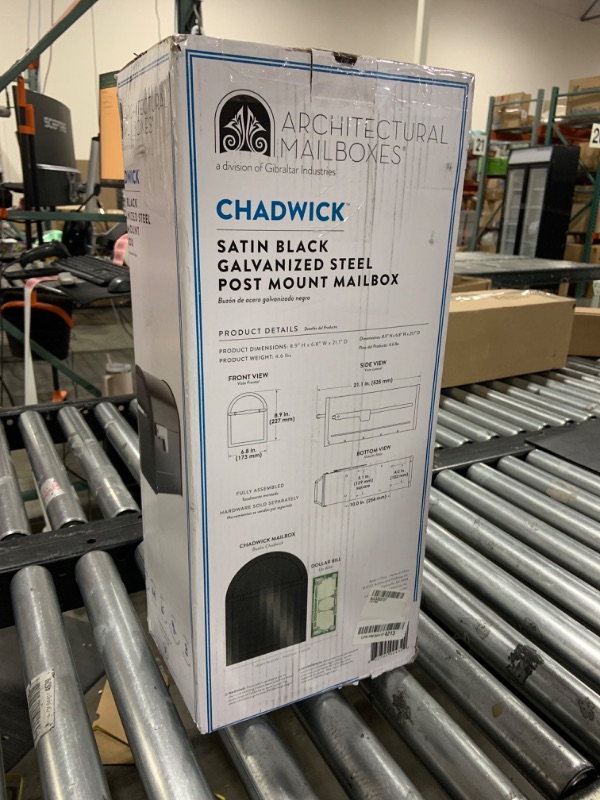 Photo 1 of Architectural Mailboxes Post Mount Black Metal Standard Mailbox