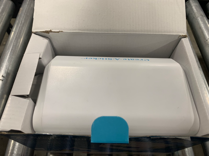 Photo 1 of Xyron Create-a-Sticker, 5" Sticker and Label Maker Machine for Small Business and DIY Crafts, Includes Permanent Adhesive, Pre-Loaded (0501-05-10A), 9.055" x 5.709" x 5.906"