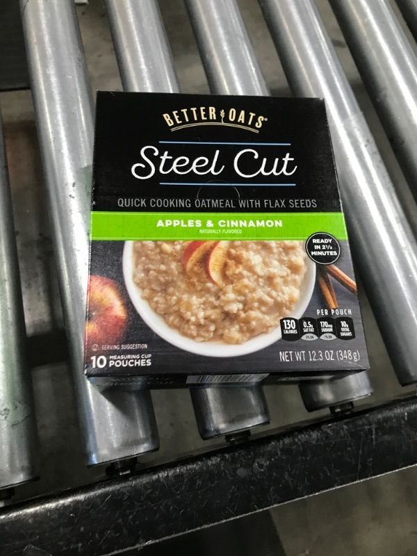 Photo 1 of BETTER OATS STEEL CUT APPLE CINNAMON EXPIRES JAN 10 2025