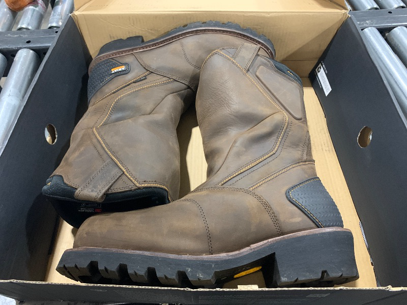 Photo 2 of ARIAT BMVY9 Mens Powerline Pull-On Waterproof 400g Composite Toe Work Boot Oiled Dark Brown 13