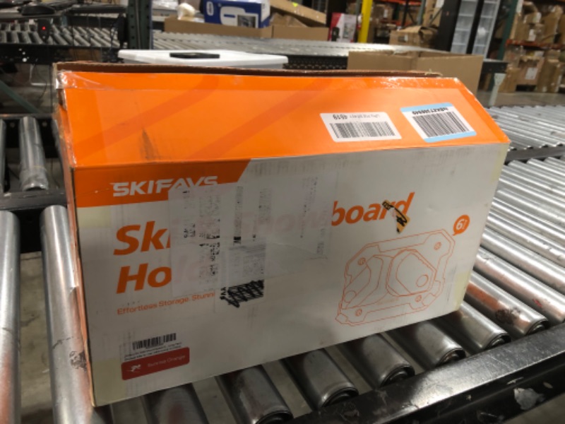 Photo 1 of Ski Wall Mount Space-Saving, Ski and Snowboard Wall Storage Rack for Garage Wall Fits Any Ski/Snowboard Display, Ski Rack Damage-Free Ski Holders Organize Skis Long-Term Storage Gear Organizer? 6 Pack