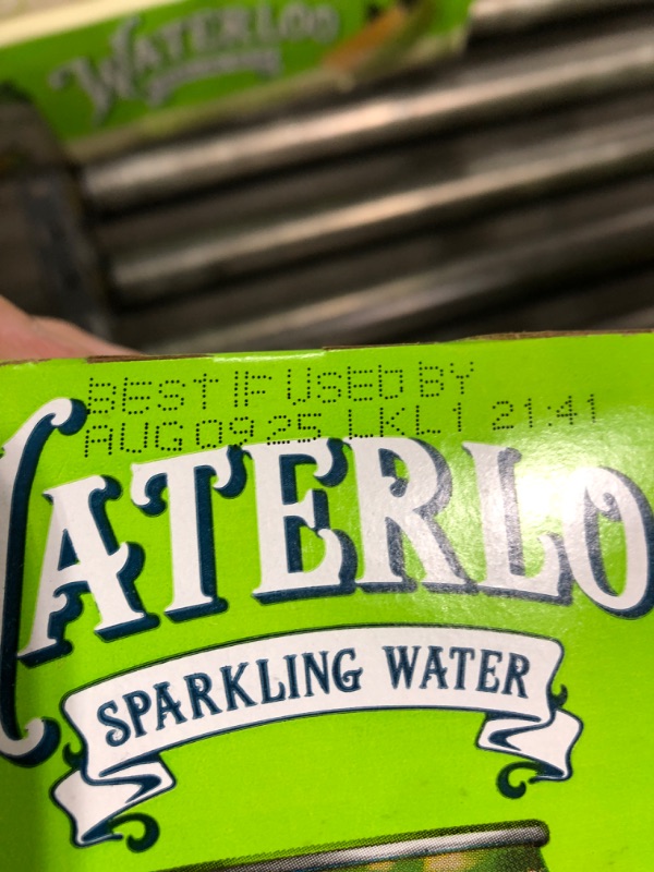 Photo 3 of Waterloo Sparkling Water, Lemon-Lime Naturally Flavored, Pack of 24, 12 Fl Oz Cans | Zero Calories | Zero Sugar or Artificial Sweeteners | Zero Sodium B.B. 8/9/25
