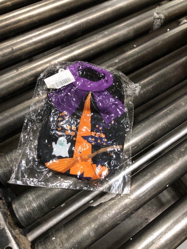 Photo 2 of Vavious Dog Costume Cozy Halloween Themed Shirts for Puppy Dog Spooky Witch Cats Designer Winter Sweatshirt Purple01 Small