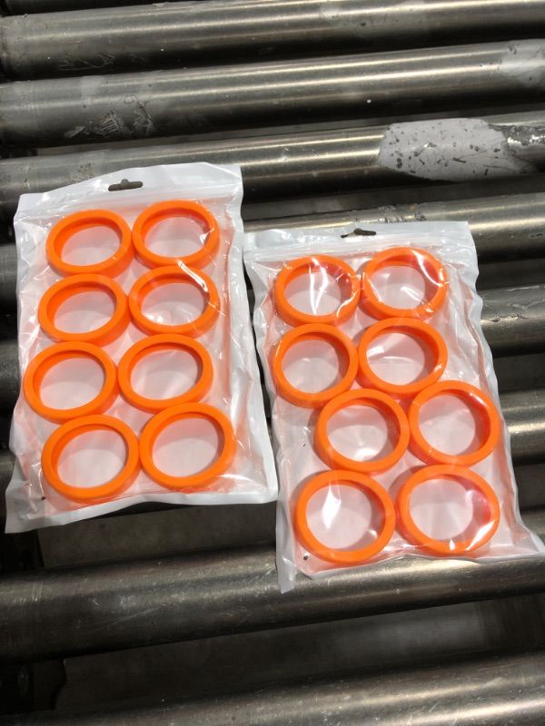 Photo 1 of (2 pack) ZhaoCo Luggage Wheel Covers 8Pc Carry on Luggage Wheel Protective Covers (Orange)