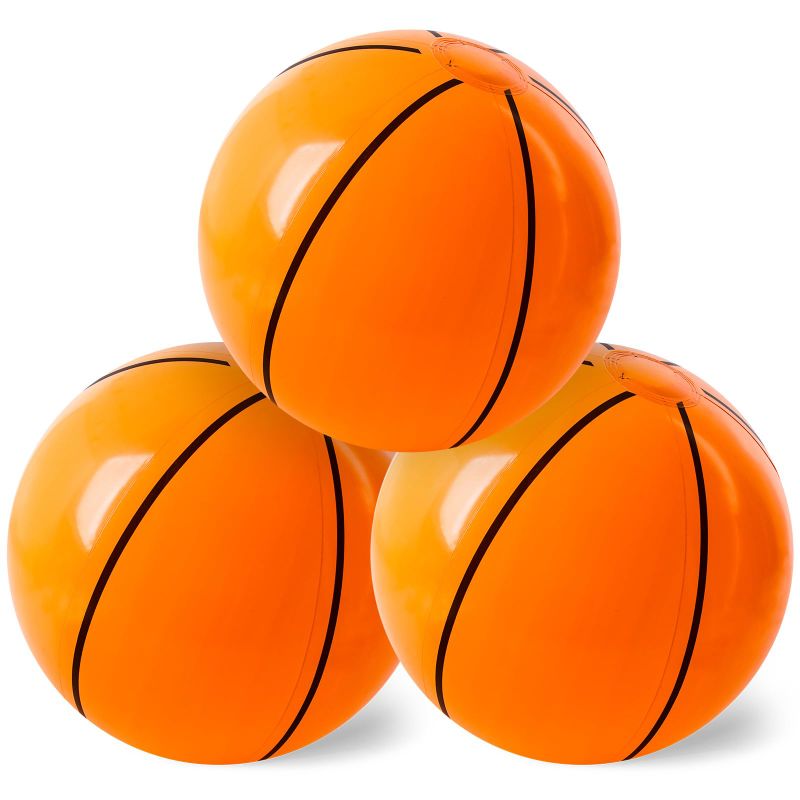 Photo 1 of (2 pack) LovesTown Inflatable Basketballs, Large 12 Inches Basketball Beach Ball