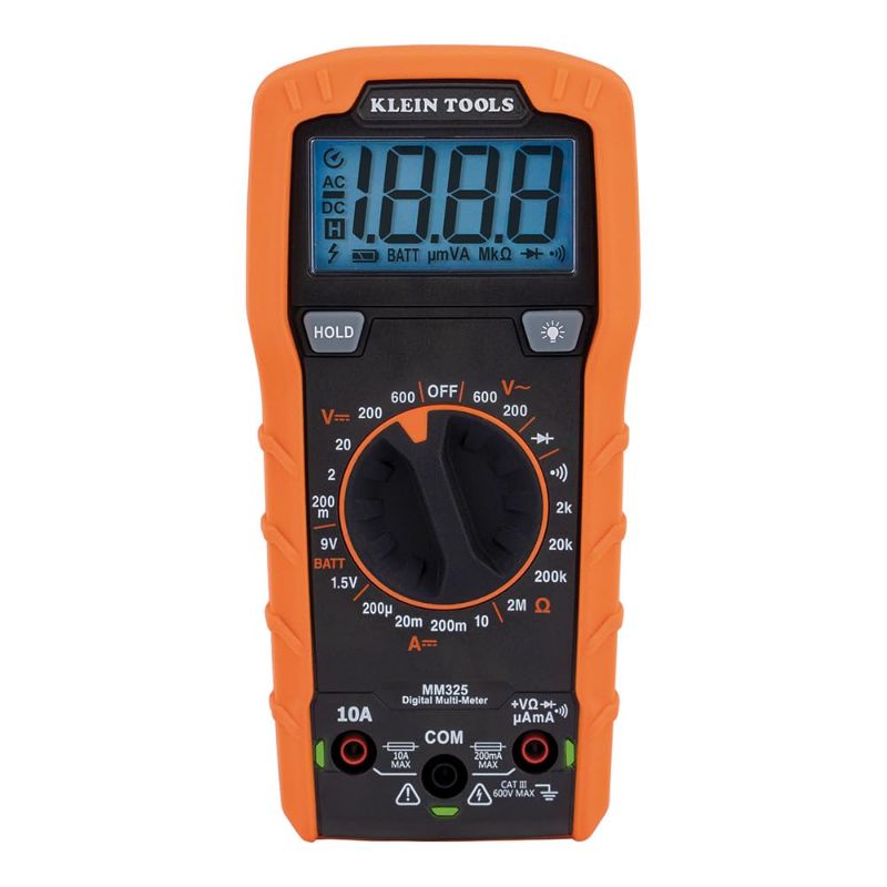 Photo 1 of Klein Tools MM325 Multimeter, Digital Manual-Ranging 600V AC/DC Voltage Tester, Tests Batteries, Current, Resistance, Diodes, and Continuity
