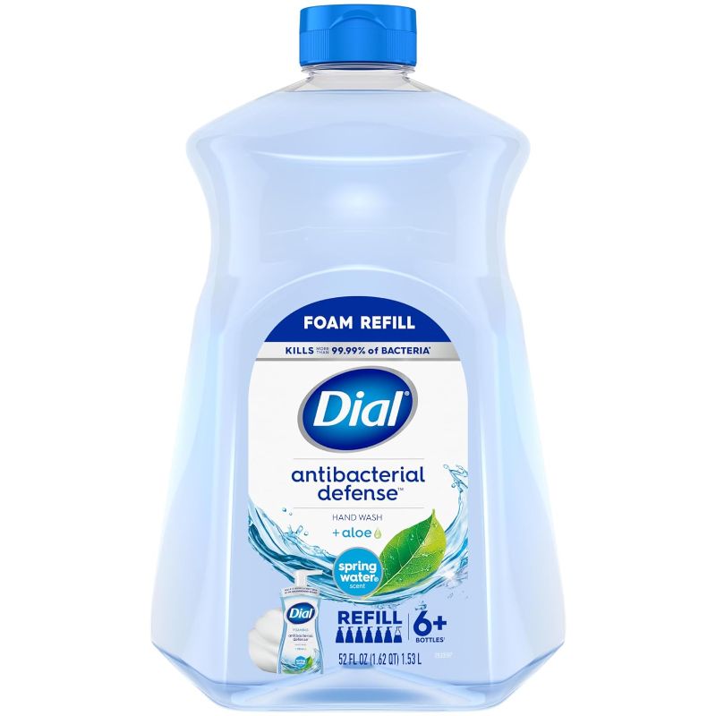 Photo 1 of Dial Antibacterial Foaming Hand Soap Refill, Spring Water, 52 fl oz
