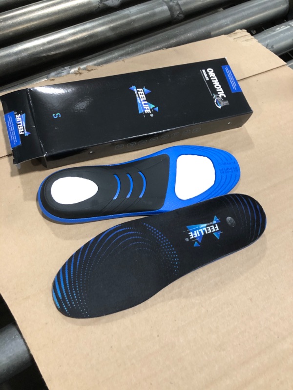 Photo 1 of FEELLIFE Plantar Fasciitis Relief Shoe Insoles [1-Pair], Arch Support Insoles, Running Athletic Gel Shoe Inserts, Orthotic Inserts for Arch Pain [Trim to Fit: Men 4-7/Women 5-8]