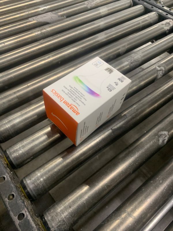 Photo 1 of Amazon Basics Smart BR30 LED Light Bulb, Color Changing, 60W Equivalent, 800LM, Works with Alexa Only, 2.4 GHz Wi-Fi, No Hub Required, 1-Pack