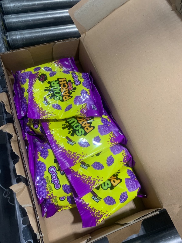 Photo 2 of SOUR PATCH KIDS Grape Soft & Chewy Candy, Bulk Candy, 12 - 3.58 oz Bags B.B. 12/7/24
