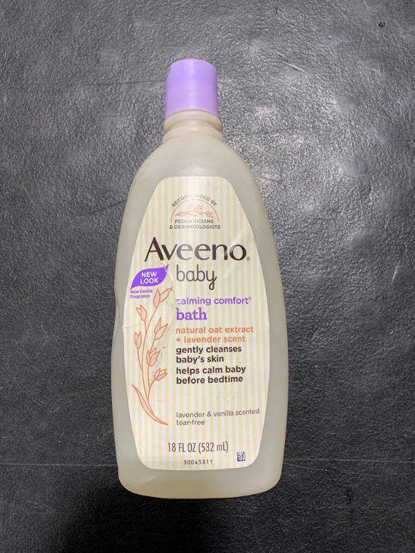 Photo 2 of Aveeno Baby Nighttime Calming Comfort Bath, Body  Hair Wash - Lavender and Vanilla Scent - 18 fl oz