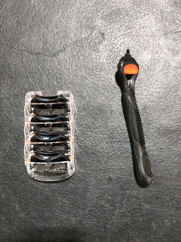 Photo 1 of Gillette Fusion5 Razors for Men, 1 Razor, 4 Blade Refills, Lubrastrip for a More Comfortable Shave