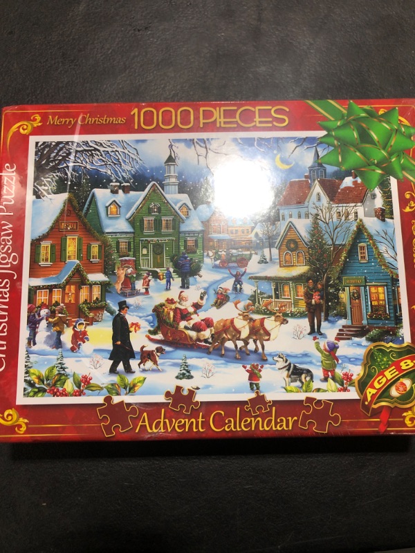 Photo 2 of Advent Calendar 2024, Christmas Advent Puzzles for Adults 1008 Pieces Jigsaw Puzzles Countdown Calendars for Families,Christmas Countdown Calendar Stocking Stuffers Christmas Puzzles Home Decoration