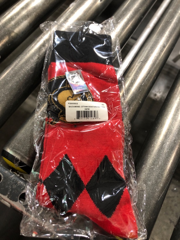 Photo 2 of For Bare Feet Unisex NHL Ottawa Senators Big Diamond Team Color Socks OSFM