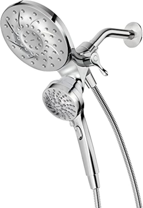 Photo 1 of Moen Engage Magnetix Chrome 2-in-1 Combo Rain Shower Head with Removeable Handheld Shower Spray, Featuring Magnetic Docking System, 26009
