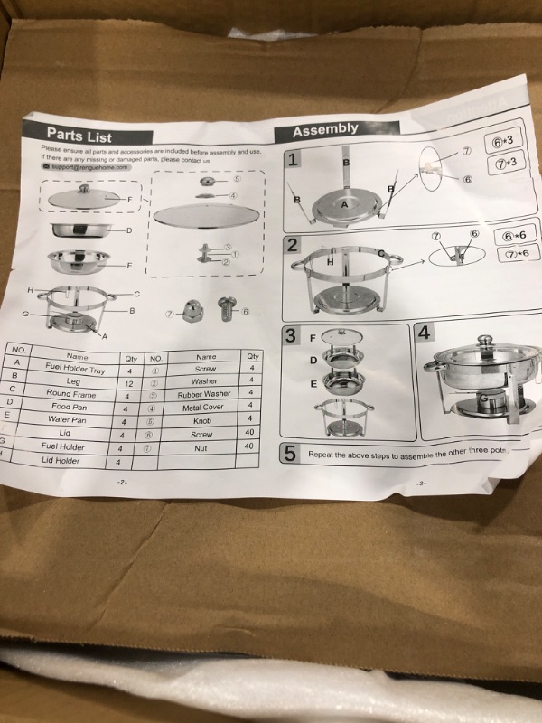 Photo 8 of CHAFING DISH SET 5QT 