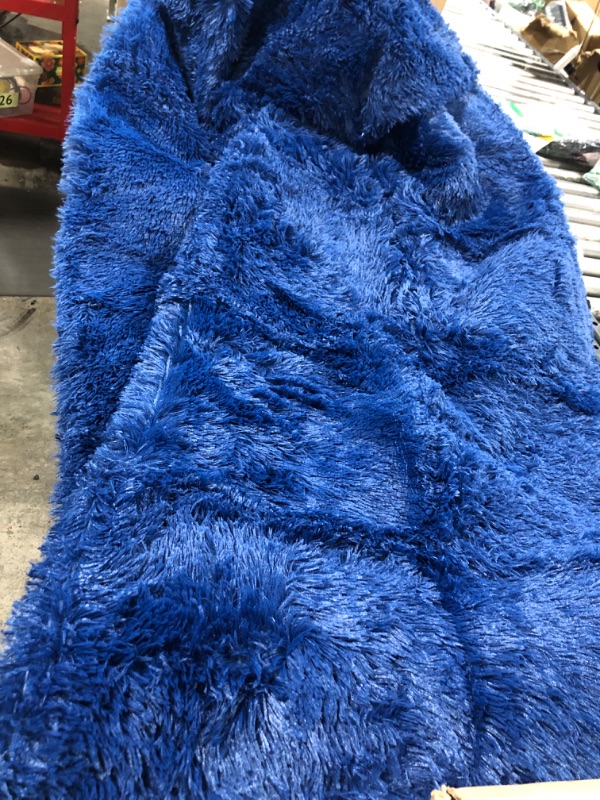 Photo 1 of ROYAL BLUE SHAG RUG 