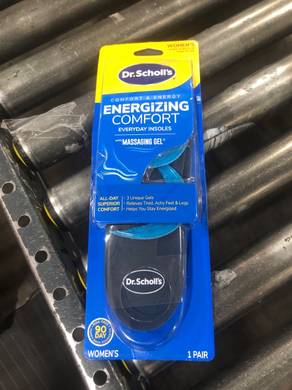 Photo 2 of Dr. Scholl’s Energizing Comfort Everyday Insoles with Massaging Gel®, On Your Feet All-Day Energy, Shock Absorbing, Arch Support, Trim Inserts to Fit Shoes, Women's Size 6-10, 1 Pair