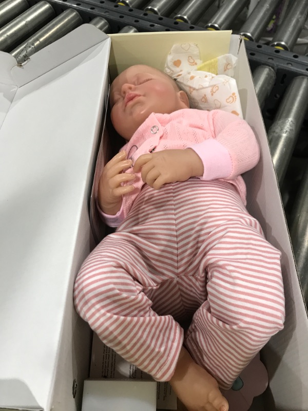 Photo 2 of BABESIDE Realistic Baby Doll with Heartbeat Loulou, 20 inch Handmade Reborn Baby Dolls Girl with Crying and Babbling Voice, Real Baby Dolls That Look Real for Girls Boys Kids Age 3+