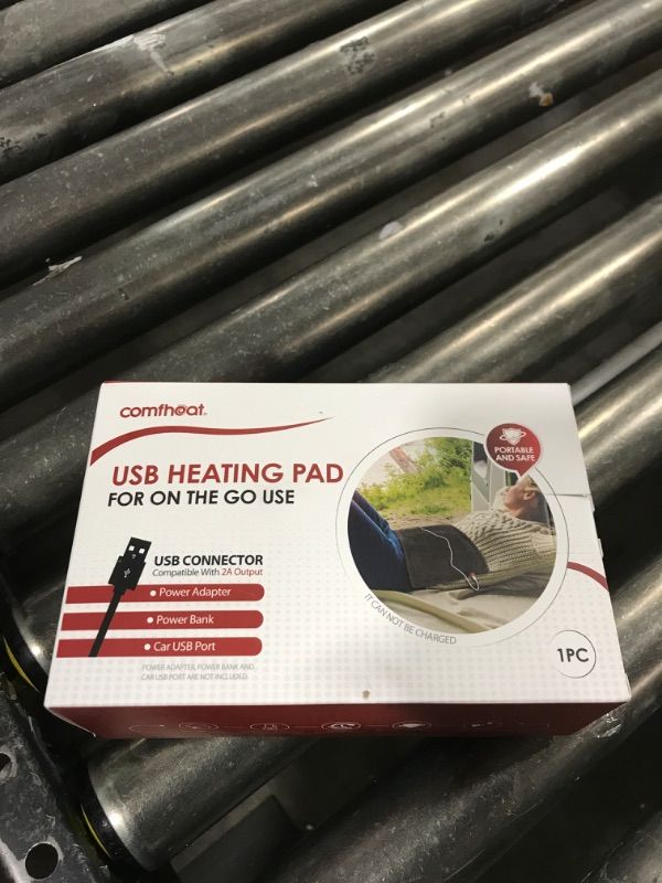 Photo 3 of Comfheat USB Heating Pad, 5V Heated Travel Blanket Pads for Car Airplane, 3 Heat Settings & Auto Shut Off, Hot Therapy for Pain Relief Abdomen Cramps (16"x 12") (Non-Chargeable)