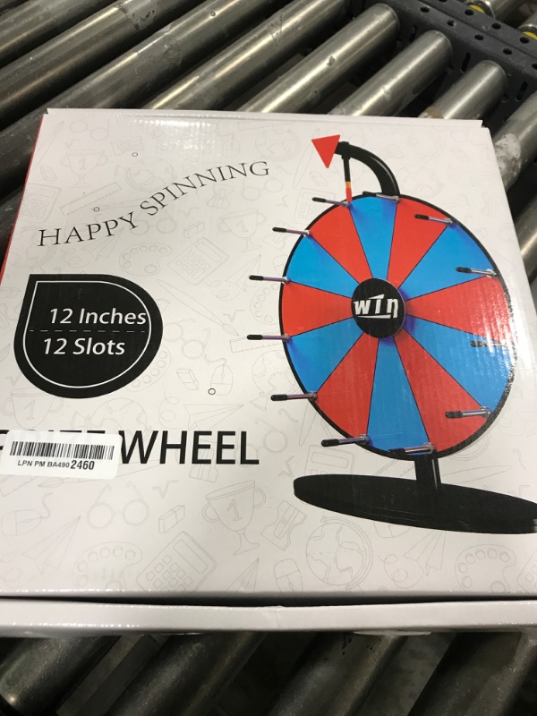 Photo 4 of KOOV Prize Wheel, 12" Spinning Wheel for Prizes, 12 Slots Color Spinner Wheel, Heavy Duty Spin Wheels with Dry Erase Markers & Eraser, Roulette Wheel for Carnival Games Tradeshow, Updated