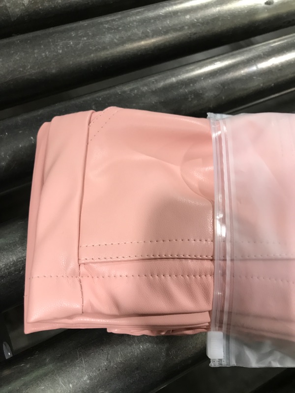 Photo 2 of BOOPH Girls Faux Leather Shorts Toddler Casual High Waist Lined Shorts with Pockets Pink 4-5 Years