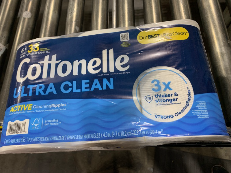 Photo 1 of COTTONELLE ULTRA CLEAN TOILET PAPER 6 ROLLS 