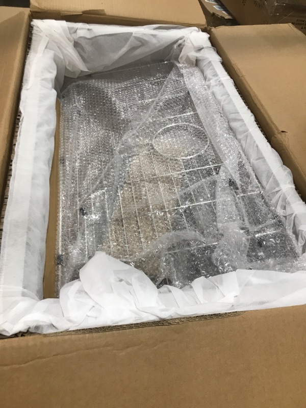 Photo 1 of SANYCASA 33 Inch Undermount Kitchen Sink with Quiet Drain - 11 Gauge Stainless Steel Sink Single Bowl - Multifunctional Handmade Modern Integrated Ledge Workstation Sink Set - 33" x 19" x 10"