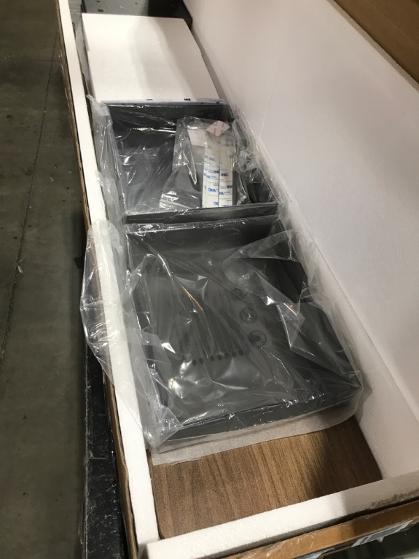 Photo 1 of Fenge Monitor Stand, Dual Monitor Riser, 42.5inch Large Desk Computer Monitor Stand Riser with Drawer, 2 Tier Wood & Acrylic Desktop Organizer for Computer, Laptop, Printer, TV Screen Riser