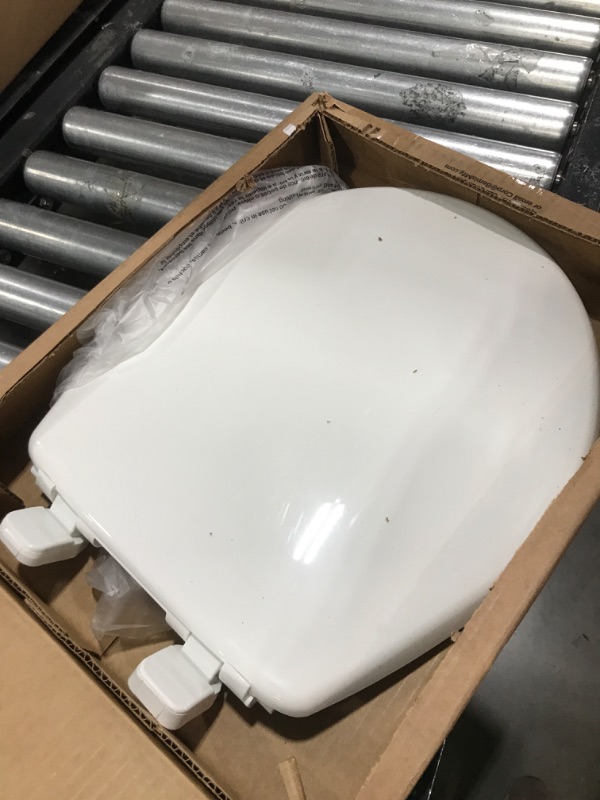 View 2 of Little2Big Toilet Seat with Built-In Potty Training Seat, Slow Close, Easy to Install, Round, White