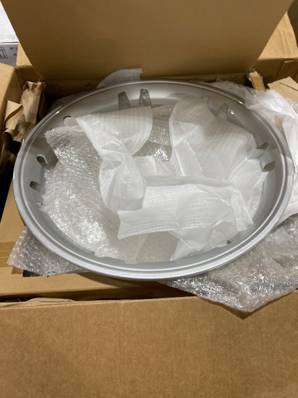 Photo 1 of BASENOR Tesla Model Y 19 Inch Wheel Rim Protector ABS Rim Guard Rim Hubcap Cover Car Protection Tire Trim Rings for Model Y Exterior Accessories, Sliver