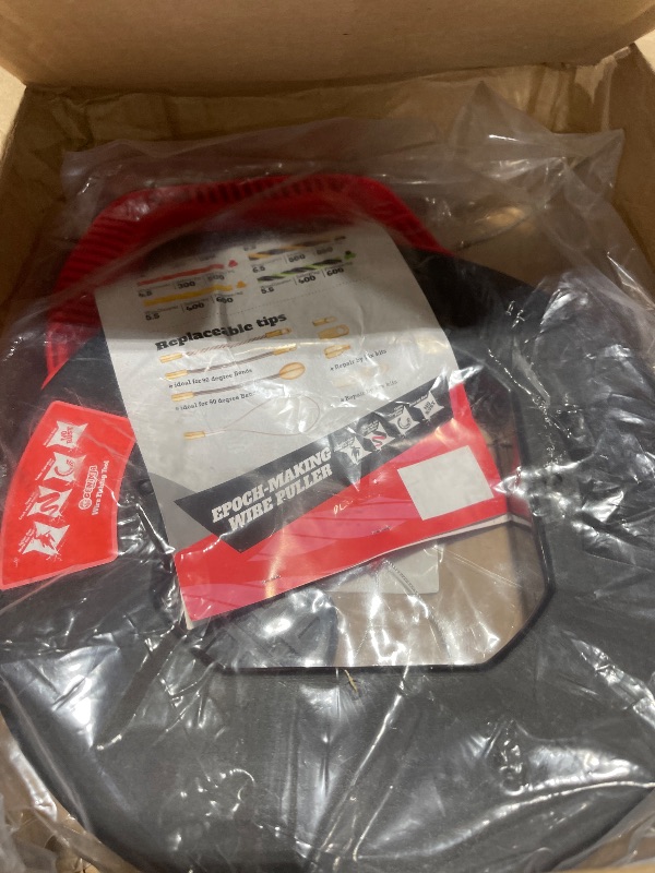 Photo 1 of Ninja Fish Tape 100FT Polyester 3 Core Braid Pulling Fish Tape with Changeable Leader Tip in Red Winding Case, Dia 6.0mm