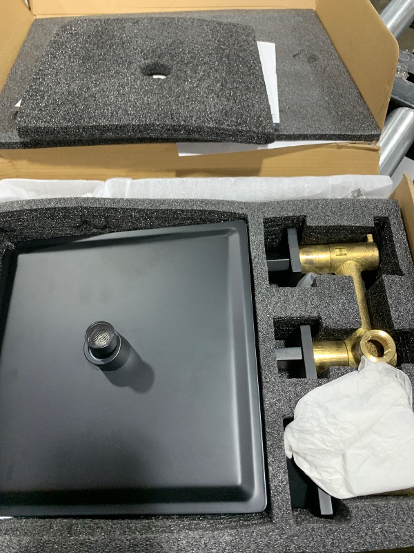 Photo 1 of FSCEPIXI 3 Handles Tub Shower Faucet,Shower Faucet Set with Waterfall Tub Spout,Shower Trim Kit with Valve,Wall Mounted,Matte Black