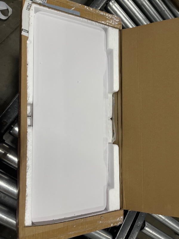 Photo 1 of Fenge Dual Monitor Stand, Monitor Stands Riser for 2 monitors, 42.5 Inch Wood Desk Shelf with Storage Organizer and Cable Management for Office Desk Accessories (White, 23.6 Inch)