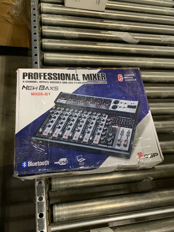 Photo 1 of NEW BAXS Professional Audio Mixer,6 Channel Audio Interface Sound Board Mixing Console System 