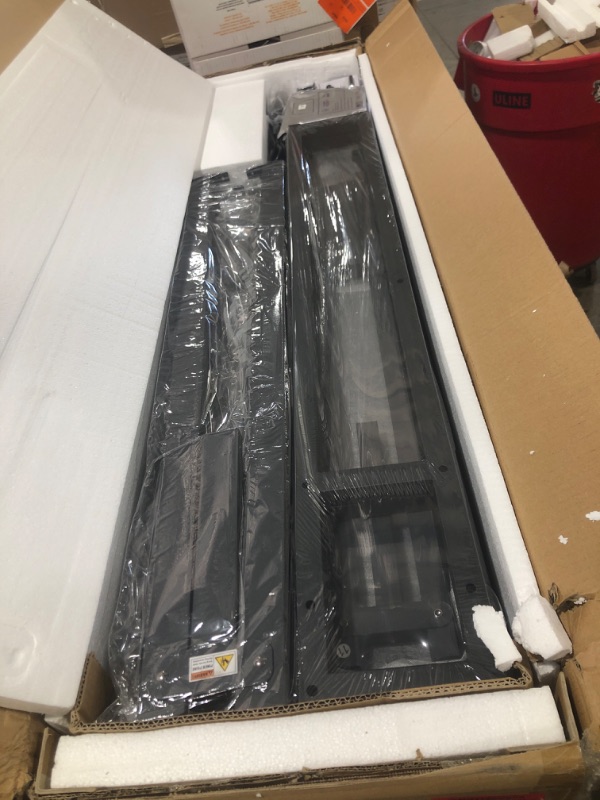 Photo 1 of CollaredEagle Full Size Bed Frame with Headboard, Metal Bed Frame with Charging Station and LED Lights, Heavy Duty Bed with Storage Shelves,Noise Free(Black)