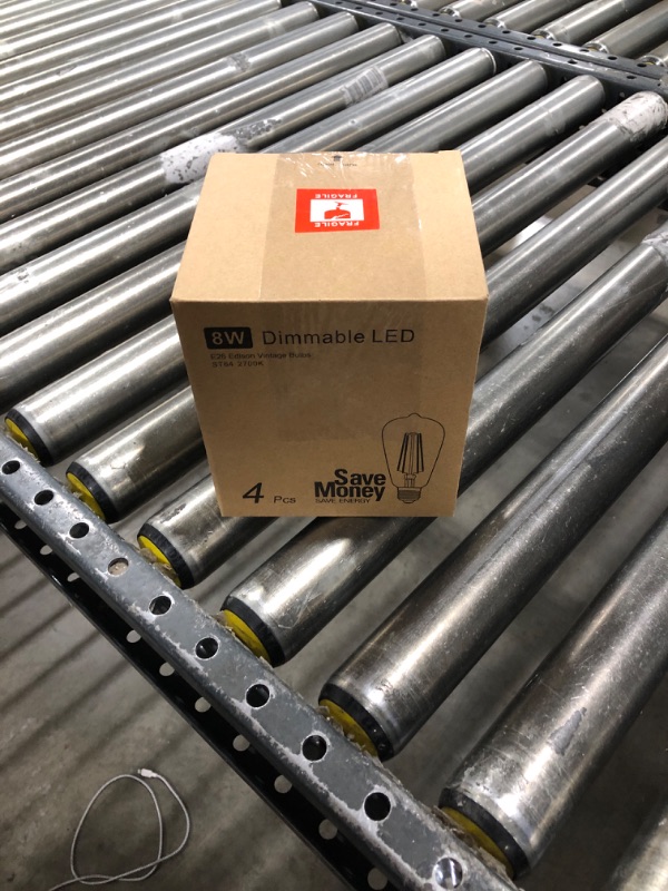 Photo 1 of Vintage LED Dimmable Edison Light Bulbs 100W Incandescent Equivalent, 8W 1200Lumens, E26 Base LED Filament Bulb, 2700K Warm White, ST64/ST21 Antique Clear Glass for Home, Reading, Bathroom, 4-Pack