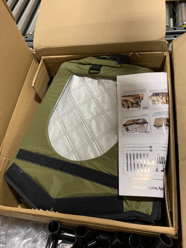 Photo 1 of Heated Outdoor Cat House for Winter, Weatherproof Insulated Oxford Cloth & Elevated Large Outdoor Feral Cat (Green?