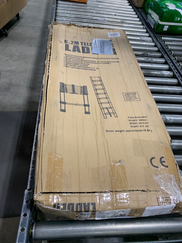 Photo 1 of SINMEIRUN 20.3FT Telescoping Ladder, Portable Extension Folding Ladder, Multi-Purpose Compact Telescopic Ladder