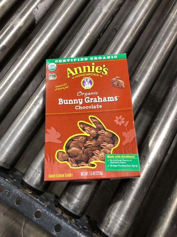 Photo 2 of Annie's Organic Chocolate Bunny Graham Snacks, 7.5 oz