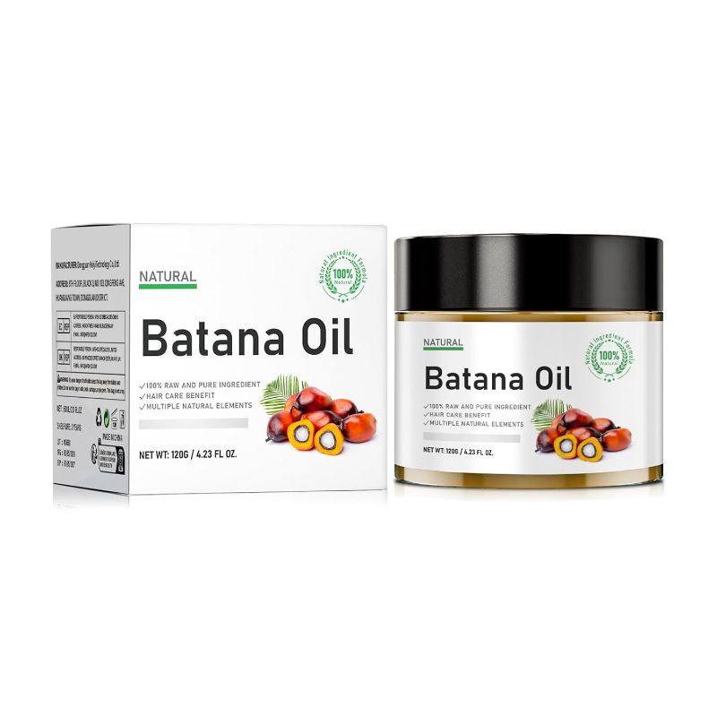 Photo 1 of 100% Raw Batana Oil for Hair Growth, Authentic Cold Pressed Dr.Sebi Organic Batana Oil Mask, Natural Hair Growth Oil Prevents Hair Loss, --- exp 01-01-2027 Eliminates Split Ends & Increases Shine,120g-2pcs
